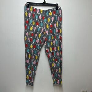 Christmas light pajama pants
